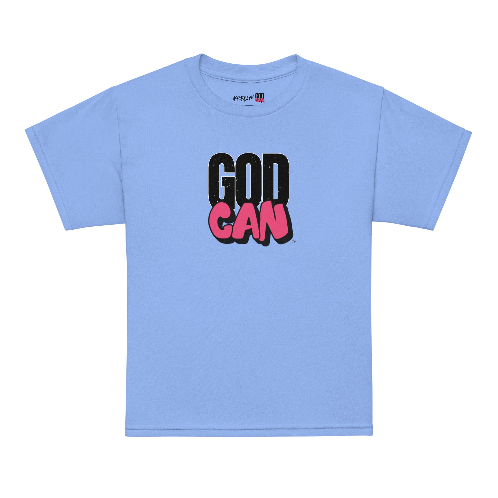 youth-sports-tee-carolina-blue-front-God Can